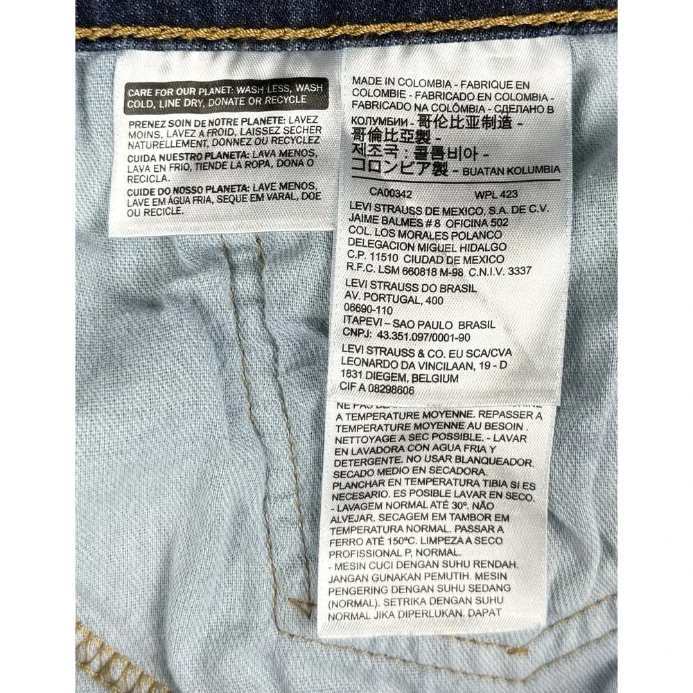 Levi's 514 Men's 34x32 Dark Wash Straight Fit Jeans Blue Denim